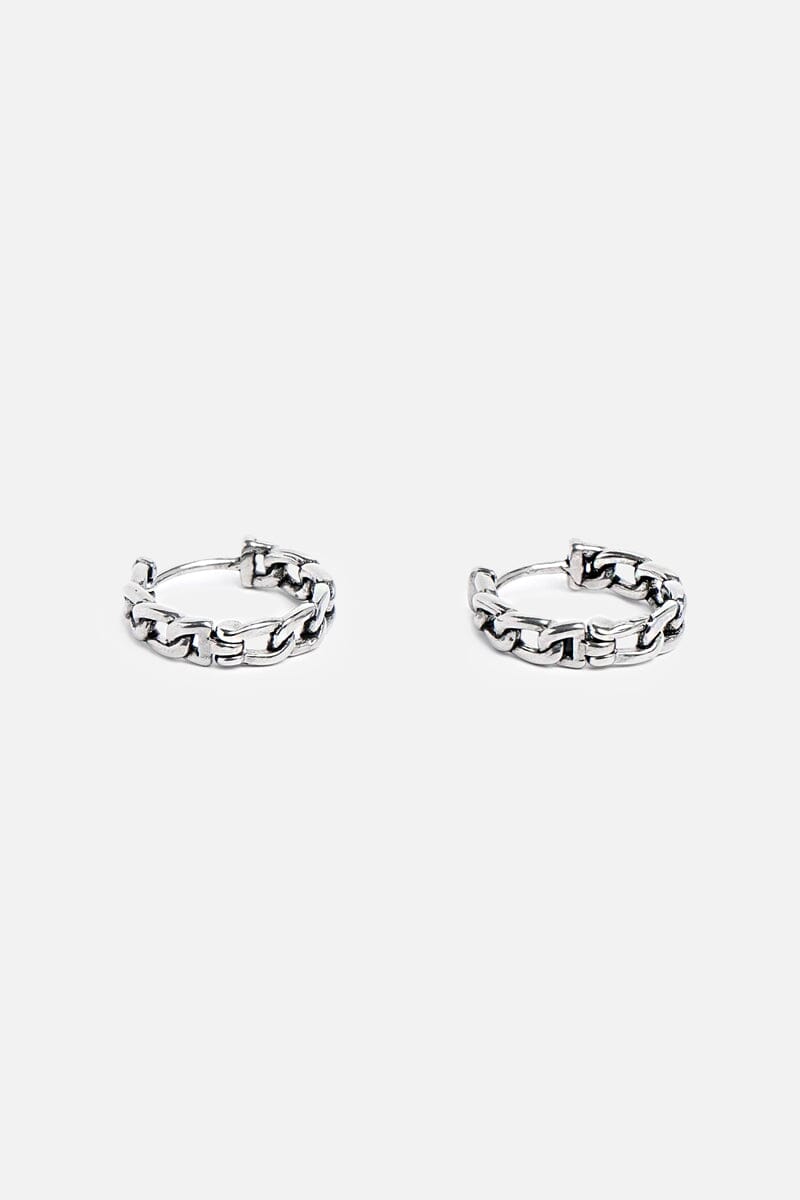 Locke Chain Hoop Earrings | Stainless Steel Earrings NOCTEX